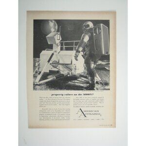 NASA Moon Lander Astronaut Property Values Advertisement Space Explore Print 196